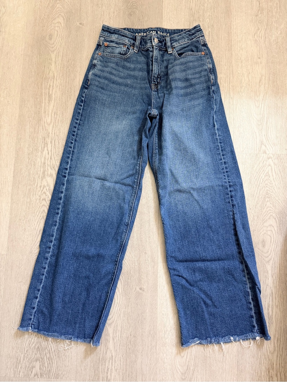 American Eagle Outfitters High Rise Baggy Dark Jeans